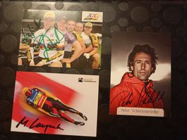 3 handsignierte Sport-Autogramme