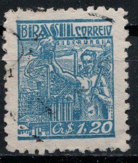 Tutti i francobolli: Timbre Brésil 1943, Siderurgie, Cr$ 1,20, Obl. – Usato da Blonay venduto da Leglaude_01
