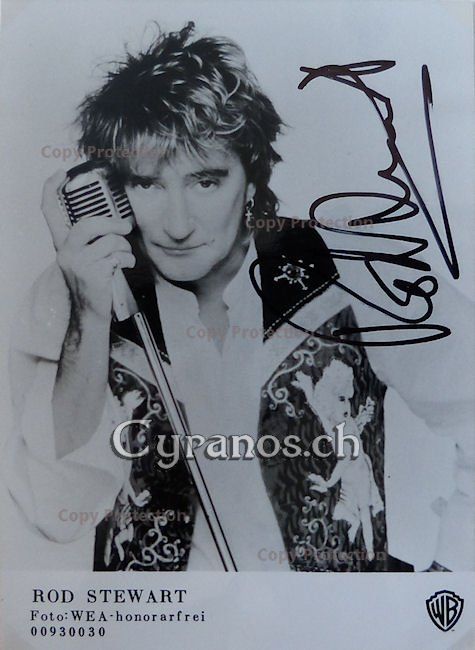 Autografi: Rod Stewart (1945) Sänger - Autogramm – Usato da Dietikon venduto da cyranos1