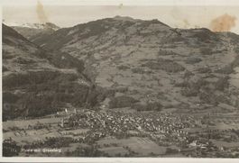 Flums SG mit Flums Grossberg noch unverbaut 1931 fleckig