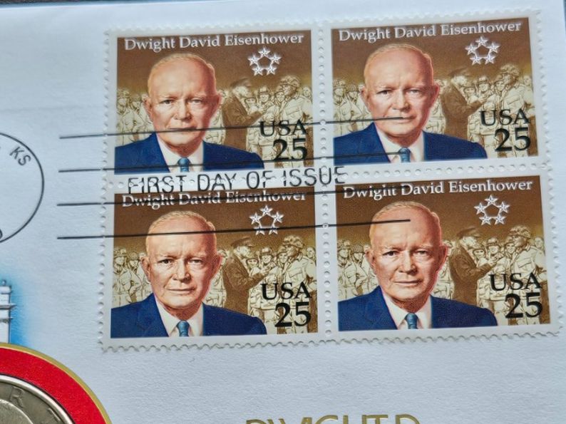 Alle Münzen: Numisbrief Dwight D. Eisenhower 100. Geburtstag 1990 – Gebraucht aus Uznach von Rayonii 4
