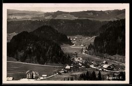 AK Eggiwil i. E., Ortsansicht mit Hügeln und Wald