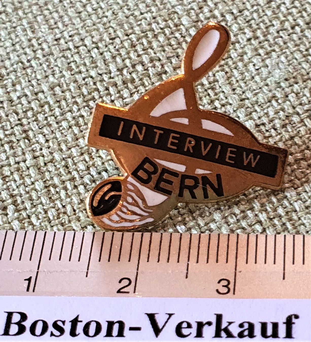 Plaketten & Abzeichen: E082  Pin Interview Bern Violinschlüssel – Gebraucht aus Reinach BL von Boston-Verkauf 2