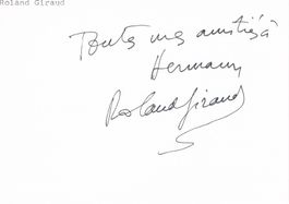 Roland Giraud 1942- Autogramm signiert Karte 10x15ccm