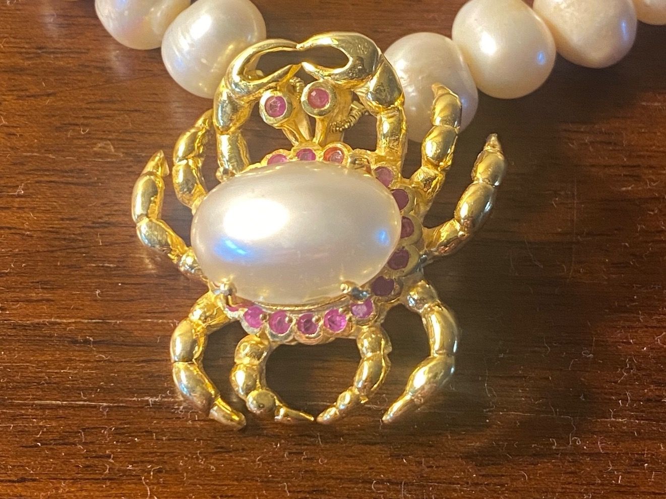 Catenine: Aussergewöhnliches Perlen Collier mit einer Silber Krabbe – Nuovo (secondo la descrizione) da Luzern venduto da S.Kern01 4