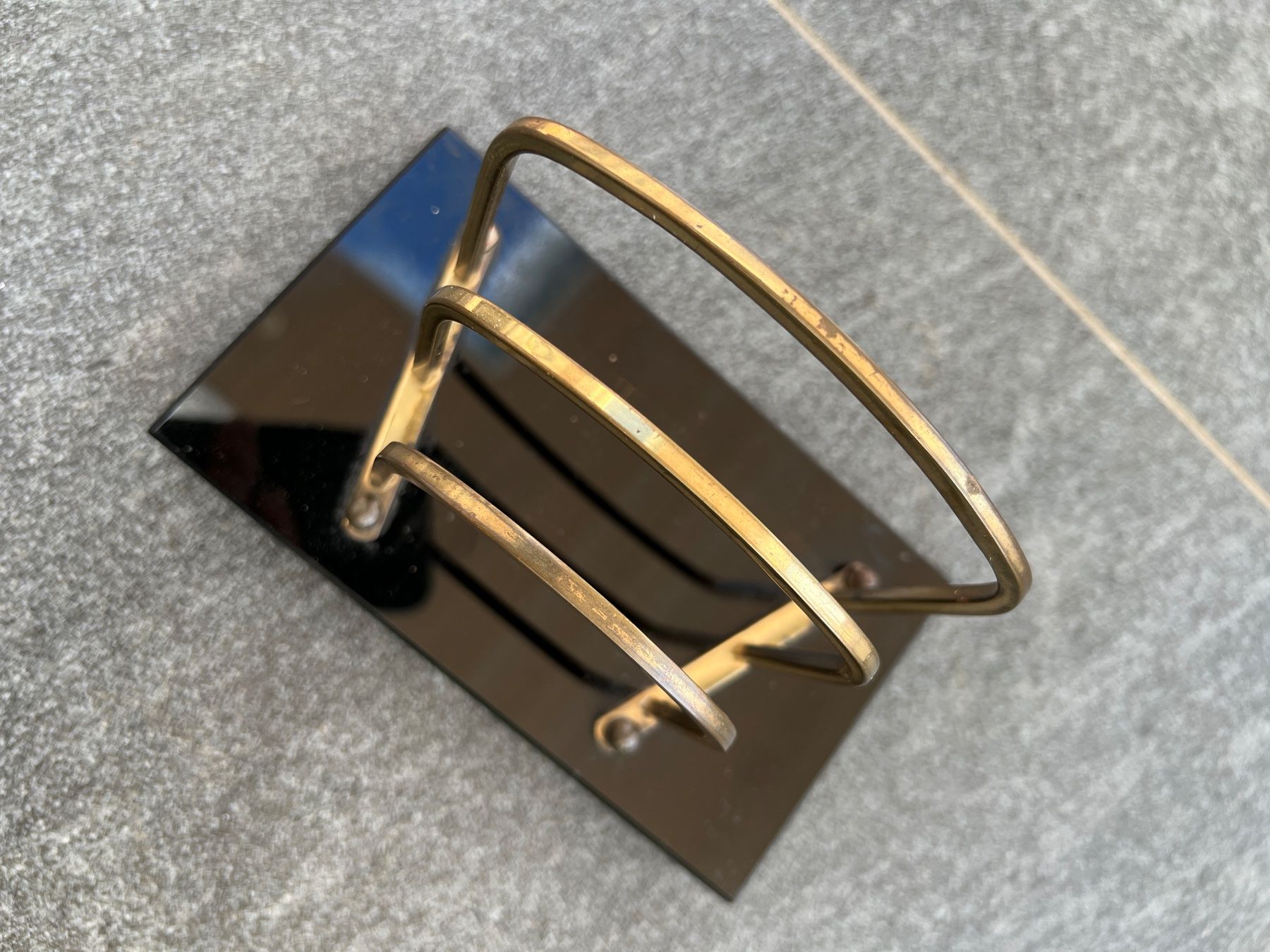 Altro in Scrittura & Disegno: Briefhalter Glas und Messing, Jugendstil Artdeco – Usato da Otelfingen venduto da Markthalle_C 1