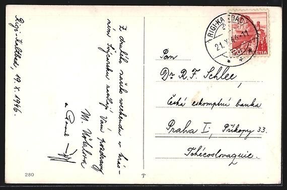Cartoline postali: Rigi-Kulm, Hotel und Berneralpen: Eiger, – Usato da Berlin venduto da bartko-reher 1
