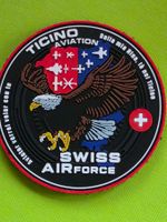 Luftwaffe Abzeichen Badge Swiss Air Force Ticino Pvc Klett n