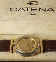 CATENA Vergoldet Swiss Made Elegante Armbanduhr Unisex