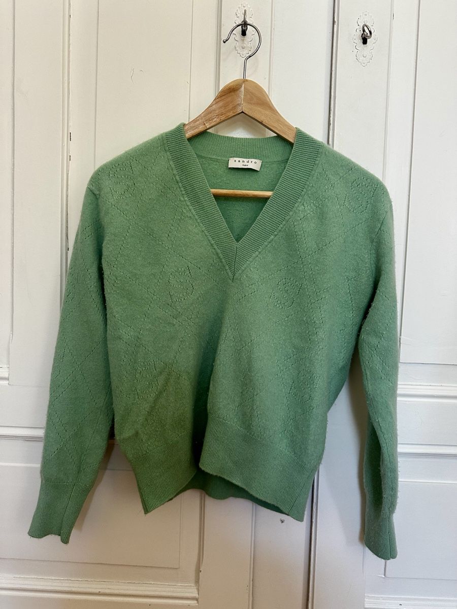 Sandro Maglioni & Felpe: Sandro Paris Pullover grün Gr. 1 hochwertig – Usato da Luzern venduto da tiz_s8x8 1