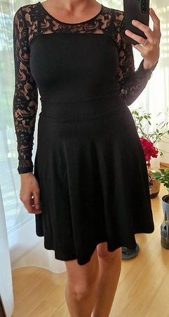 Kleid mit Spitze, Dress, Rock