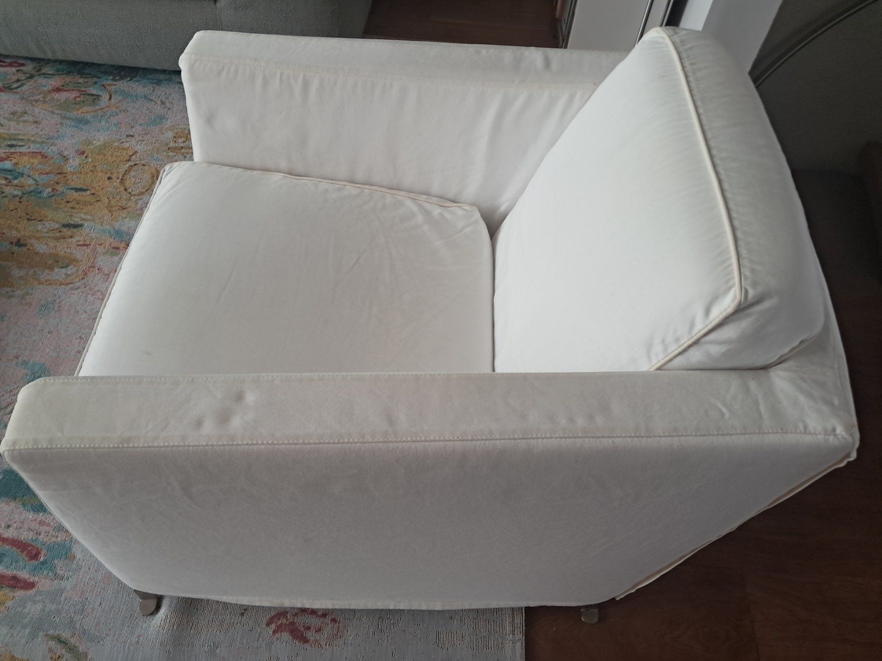 Flexform Poltrone: Zwei Fauteuils "Flexform", weiss, Bezug abnehmbar, wie neu – Usato da Fällanden venduto da Exito1953 3
