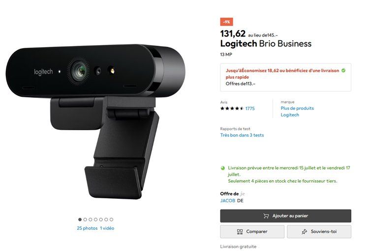 Logitech Webcams: Logitech Brio 4k Business – Neu (gemäss Beschreibung) aus Reconvilier von alp_2zrn 3