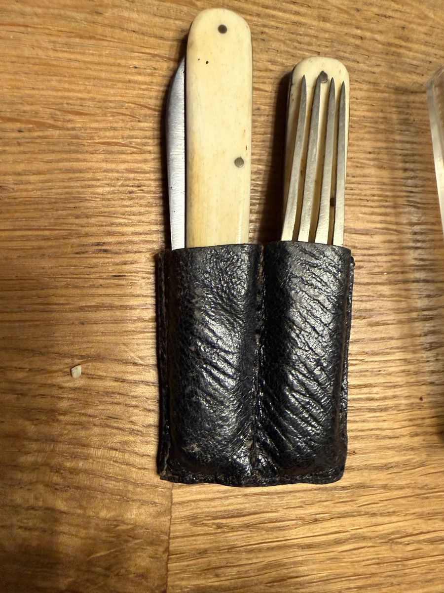 Coltelli tascabile: Altes Taschenmesser & Gabel Set. Kutscher Besteck – Usato da Goldach venduto da Messerguru 1