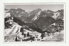 AK Cabane Militaire und Mont-Blanc-Massiv bei Bretaye 1955