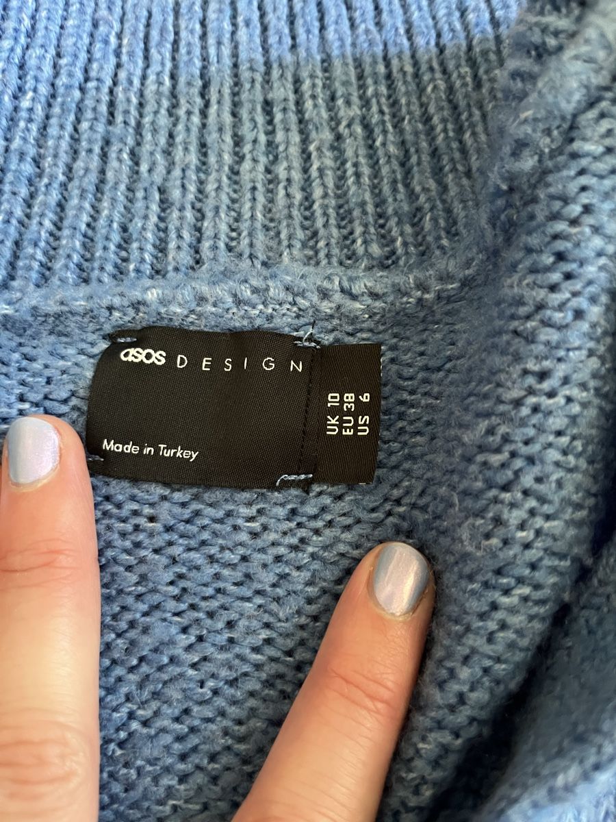 Pullover & Sweatshirts: ASOS Light Blue Knit Sweater, Size 38 - Cozy Fall! – Gebraucht aus Basel von Iggy-5762 3