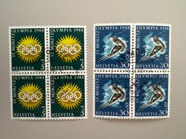 1948 Winter Olyp. St.Moritz W25+28x 4er Blöcke  Kat 600.--