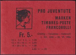 1955, Pro Juventute, Markenheft Nr.4 postfrisch **, K: 110.-