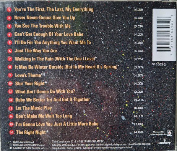 CD: Barry White: The Ultimate Collection – Usato da Zürich venduto da Raz88 1