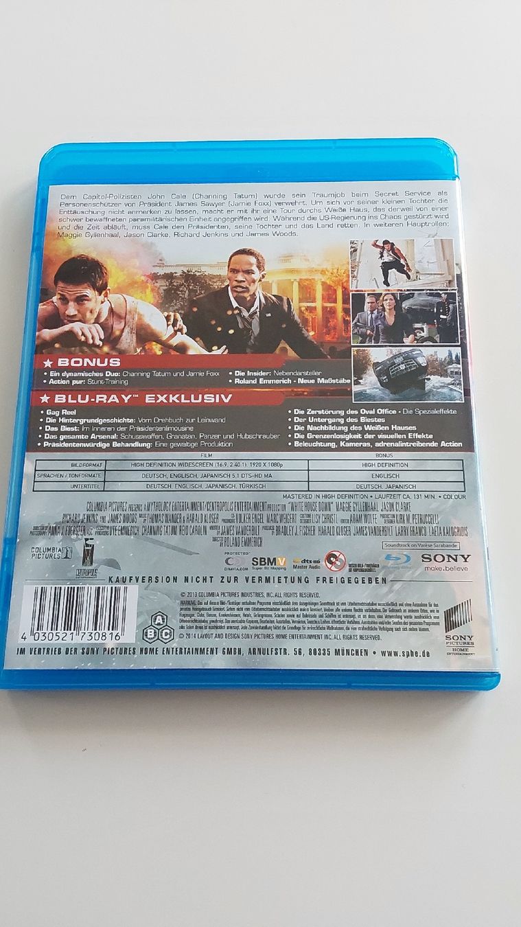 Tutti i DVDs: White House Down Blu-ray Action Thriller  – Usato da Worb venduto da niklas2001 1