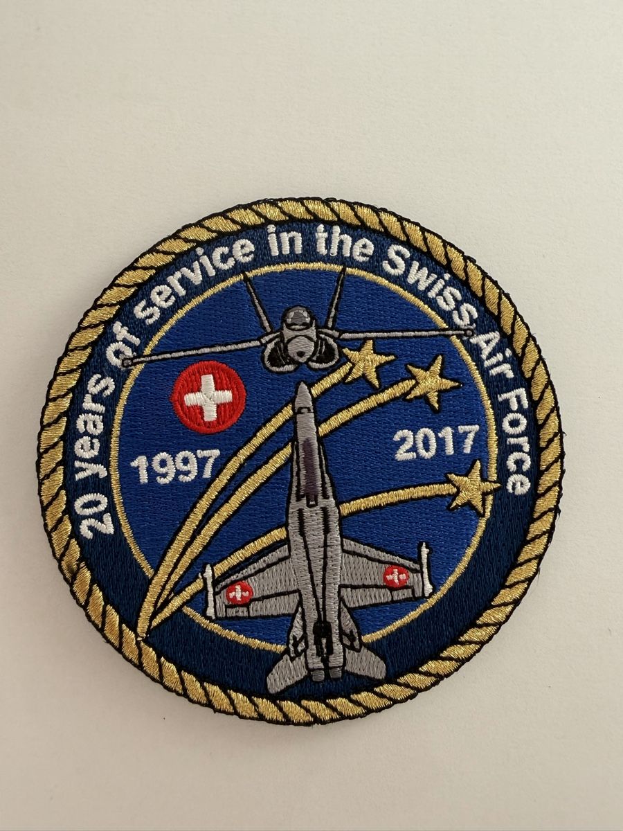 Schweizer Armee Placchette & Badge: F/A-18 20 years patch  – Usato da Chamoson venduto da Lio_Rey