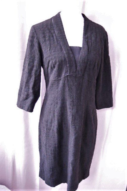 Kleider: Gr. 38 STEILMANN Kleid  grau schwarz s. Masse – Gebraucht aus Basel von FRAU.ZAUBER.MOND 1