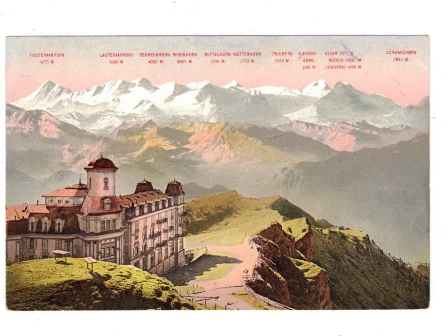 Cartoline postali: Rigi Kulm Berner Alpen Berge – Usato da Widnau venduto da Seppl480