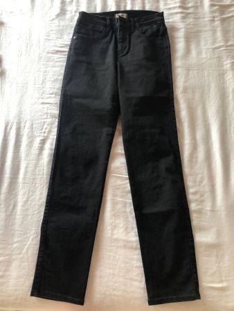 Wrangler schwarze Straight Jeans 27 S mit hoher Taille Levis