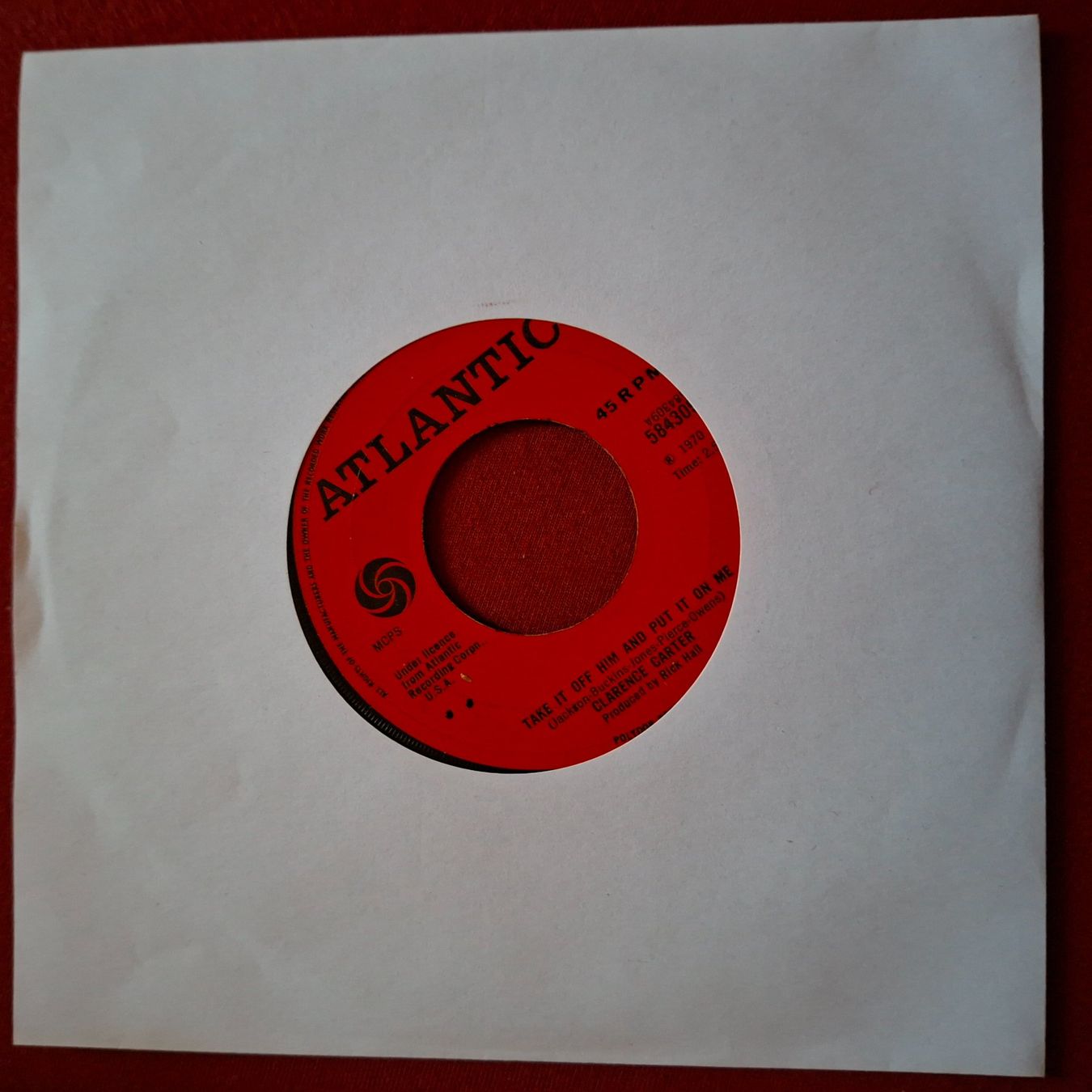 Schallplatten: Vinyl Single 7" Clarence Carter – Gebraucht aus Burg AG von FunkFrog67 1