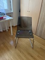 Transparent chair with chrome legs used condition