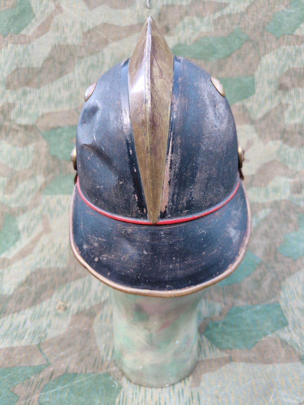 Pompieri: Helm Feuerwehr um 1920, Grösse 53 – Usato da Bauma venduto da SwissMilitaria 3