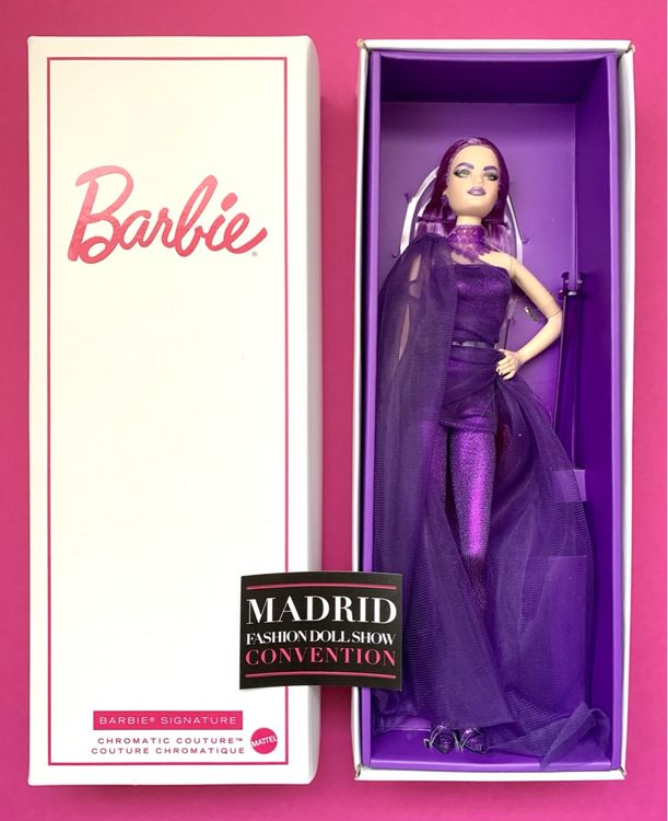 NRFB Barbie Chromatic Couture Purple Convention Paris 2023 PFDF