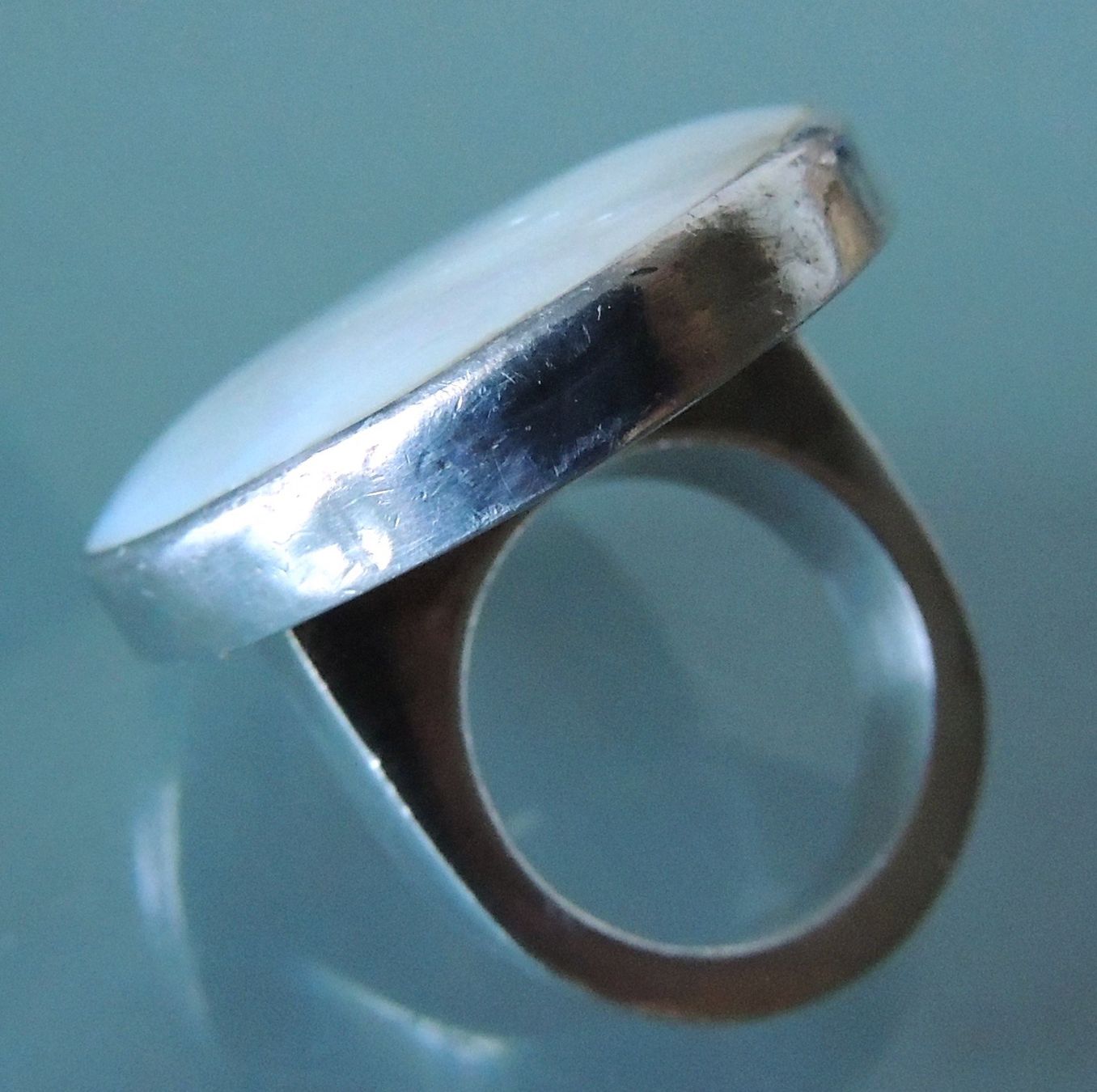 Anelli: Silber 925 Perlmutt Fingerring 41 x 31 mm – Usato da Waldenburg venduto da schaller707 2