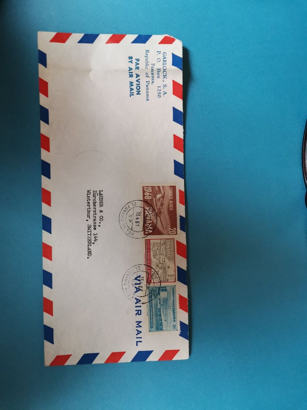 Alle Briefmarken: Brief(marken) Panamá 1961 – Gebraucht aus Füllinsdorf von Panama75