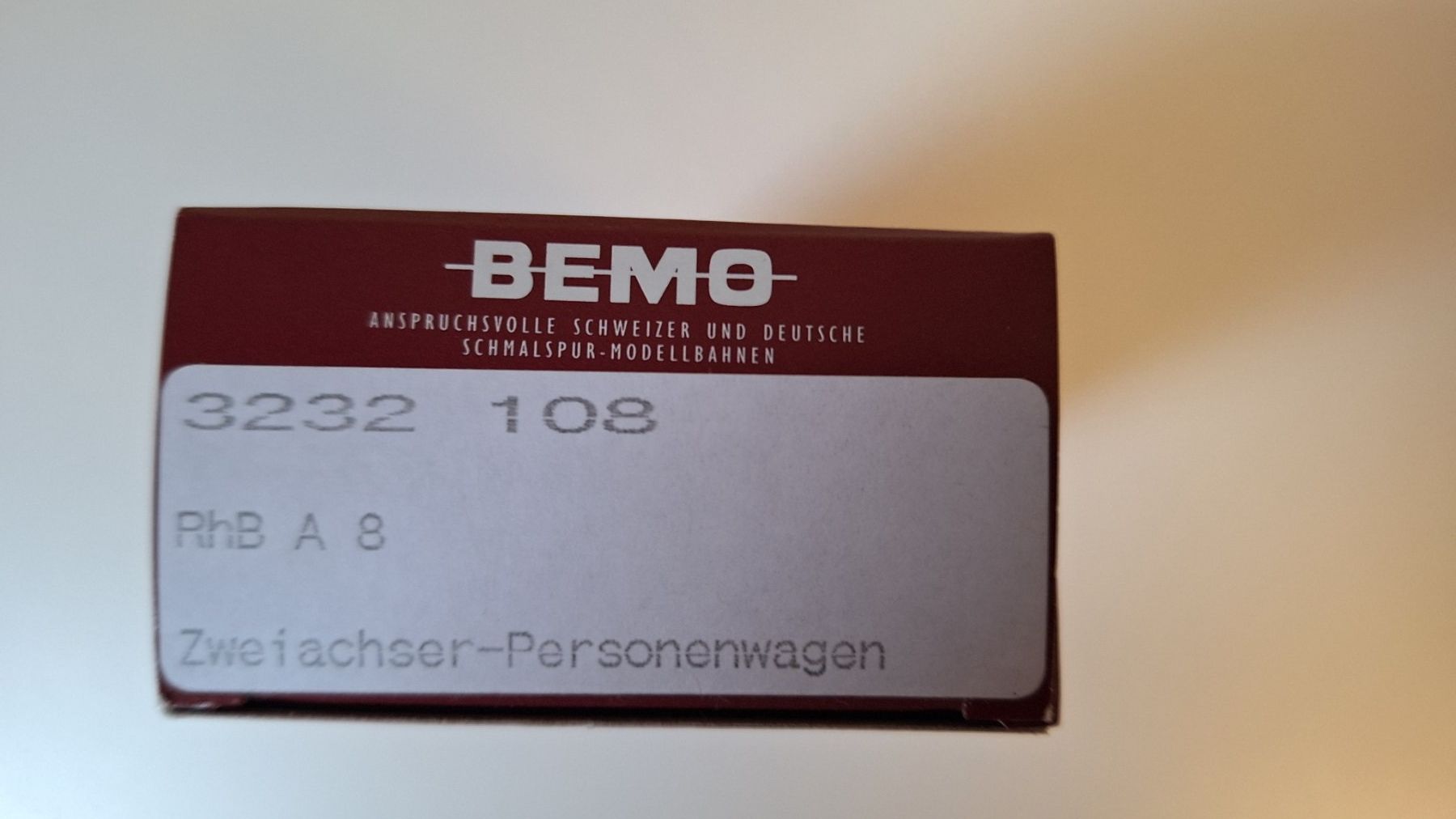 Bemo Modelleisenbahnen: Bemo 3232 108 RhB A 8 Personenwagen – Neu (gemäss Beschreibung) aus Haslen AI von JEPIZU 3