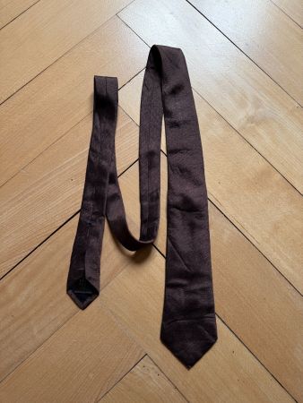 MASSIMO DUTTI - Seide Krawatte dunkelbraun