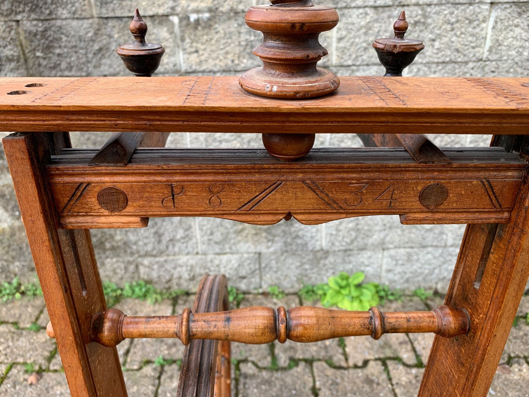 Spinnräder: antikes Spinnrad datiert 1834, Vintage – Gebraucht aus Feldbach von Olive1 4