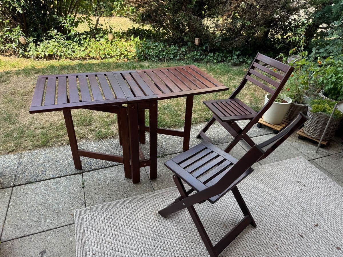 Ikea Tischset: Gartentisch klappbar inkl. Stühle – Gebraucht aus Bülach von cel_7q6j