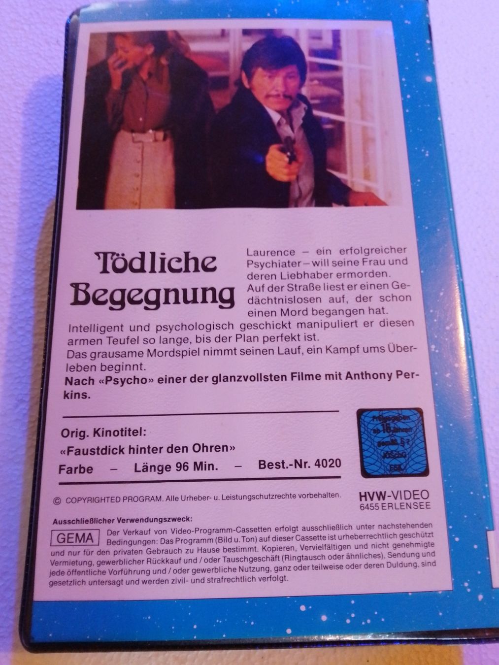 Tutti i VHS: Tödliche Begegnung mit C.Bronson HVW Video VHS 4020 – Usato da Remetschwil venduto da Privatflohmi 1
