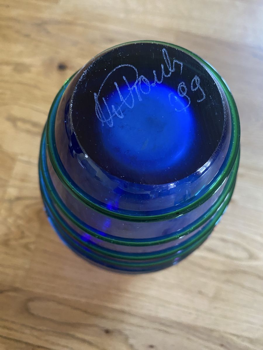 Vasi & Recipienti: Blaue Vase signiert – Usato da Flawil venduto da Naphtali 5