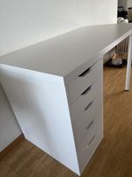 IKEA desk white with 5 drawers good state