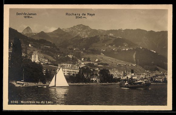 Cartes postales: AK Montreux, Vu du Lac – D'occasion à Berlin par bartko-reher