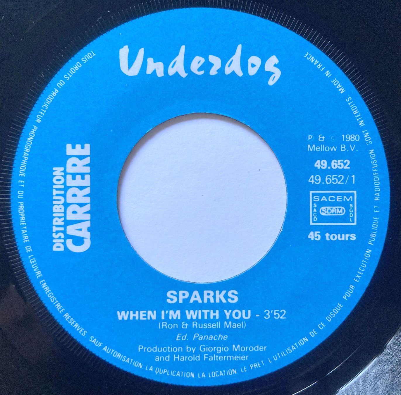 Schallplatten: SPARKS - WHEN I'M WITH YOU – Gebraucht aus Bottens von hotter-than-hell 2