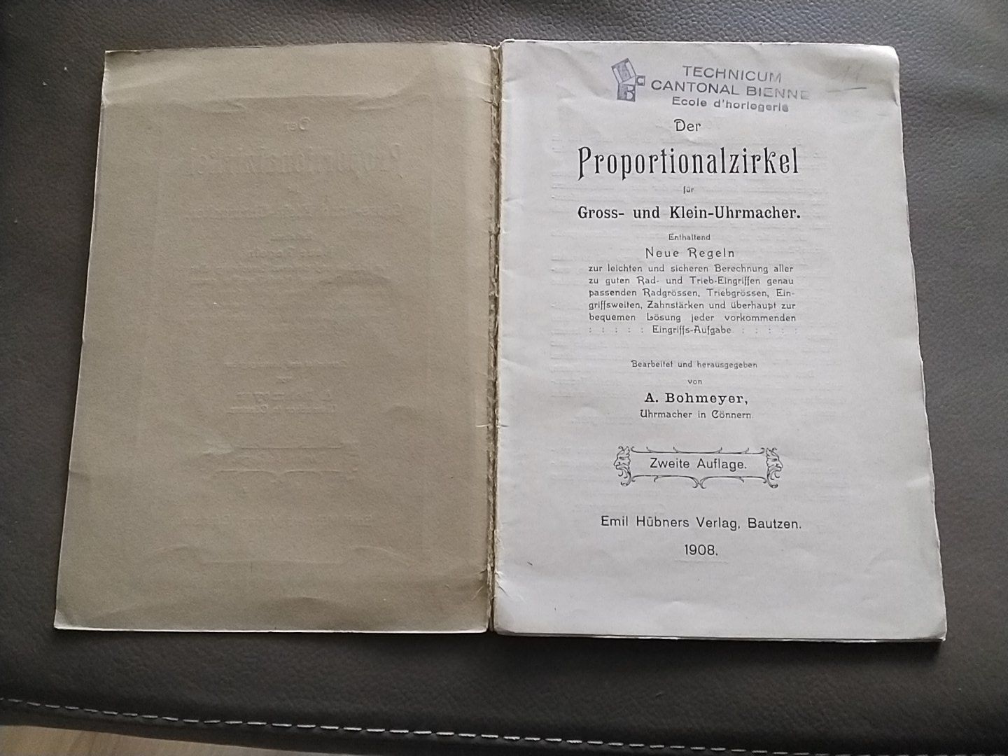 Riviste & Magazine: Biel / Bienne Technicum Biel Uhrmacher heft 1908 – Usato da Biel/Bienne venduto da taki25 1