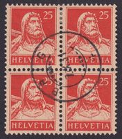 Nr. 155 Viererblock, Zentrumstempel BRIG VS, Kat: 340.-