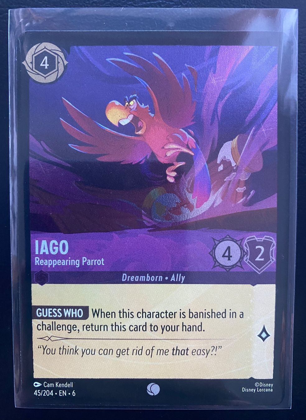 Disney Carte collezionabili: Lorcana FOIL IAGO 45/204 EN-6 Common – Usato da Lugano venduto da VlaseCard