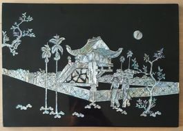 Tableau asiatique incrusté de nacre