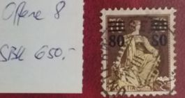 MA489) 135.Pf. Abart offene 8, Vollstempel Kt. 650.-