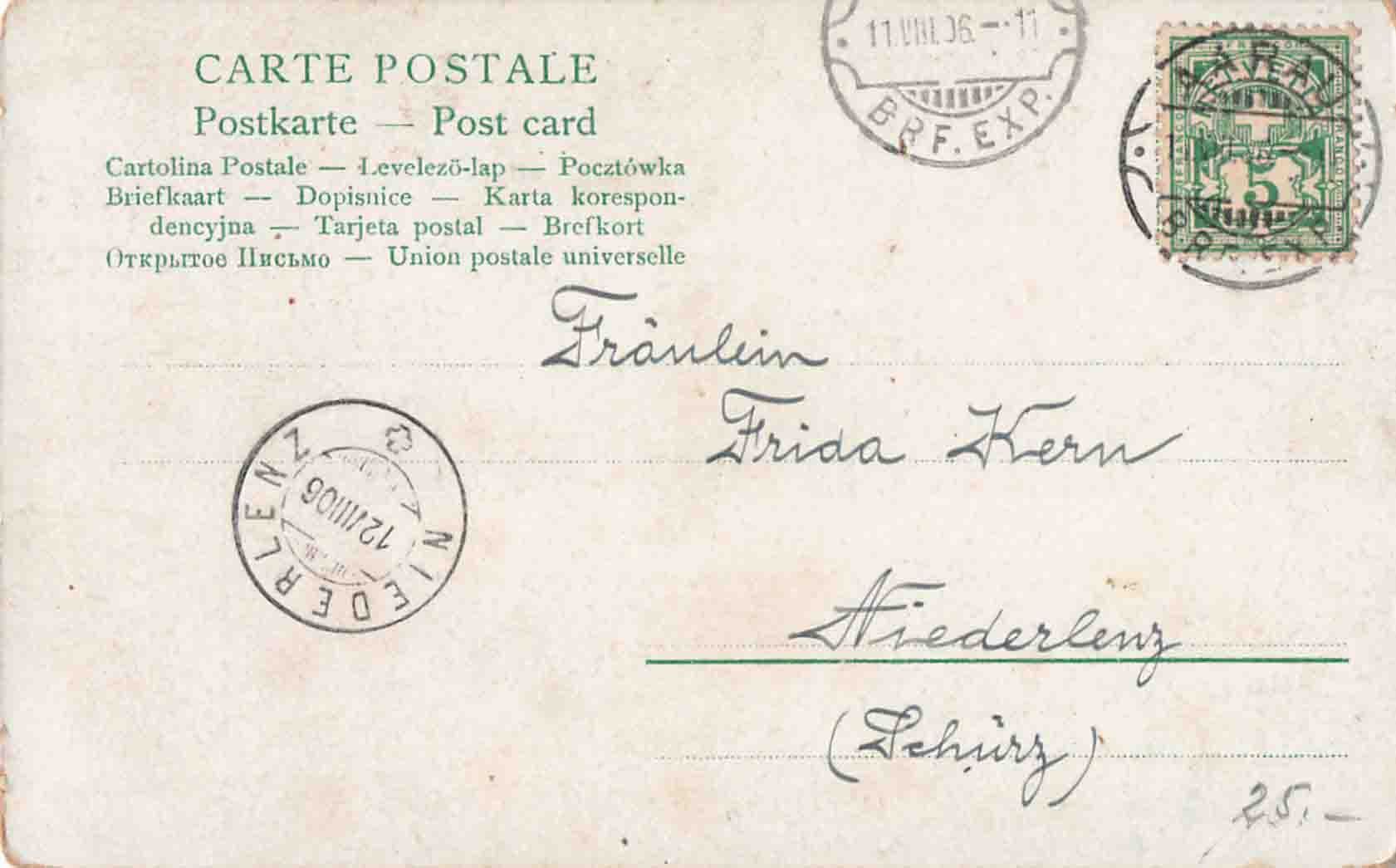 Cartoline postali: AK Erste Liebe 1906 – Usato da Goldau venduto da Balkonia09 1