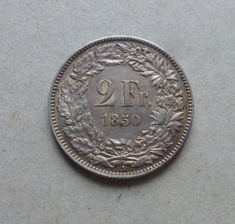 Toutes les monnaies: ++ 2.- Franken 1850, gute Erhaltung – D'occasion à Walkringen par Casablanca777